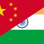 China - India - flags