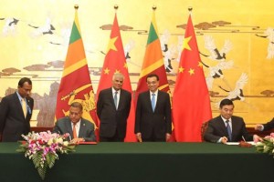 sri lanka -china sign