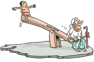 Sri Lanka elderly population -cartoon