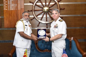 Captain Frank S Linkous Vice Admiral Sirimevan Ranasinghe