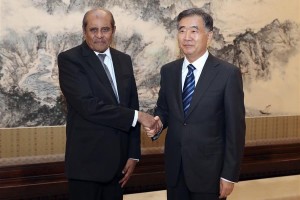 Chinese Vice Premier Wang Yang met Tilak Marapana
